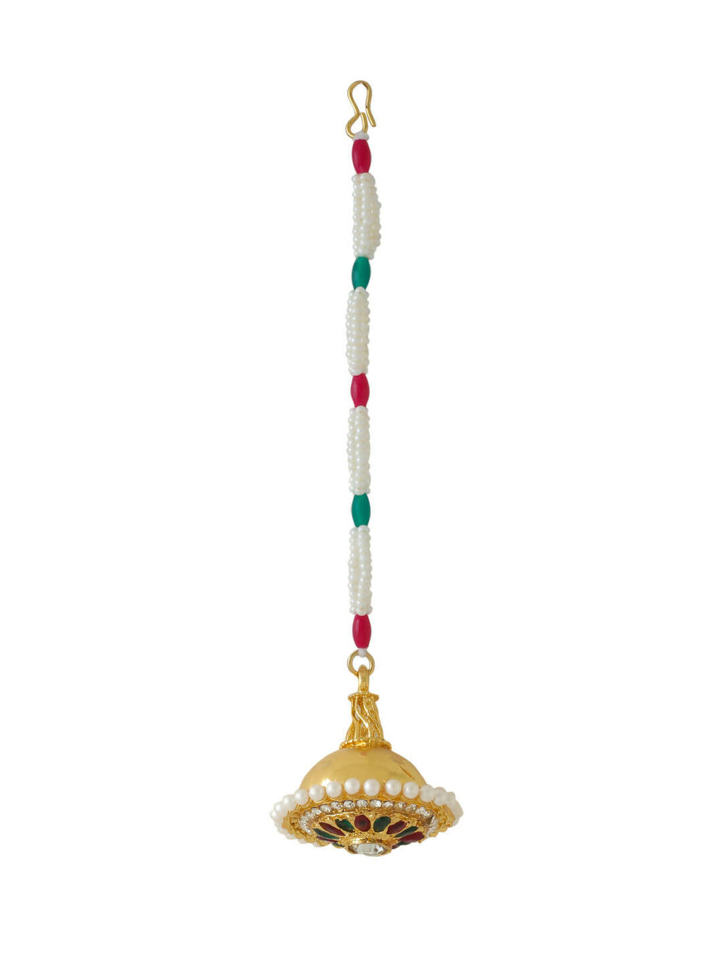 NVR Women's Trending Stylish Gold-Polished Maang Tikka | Grocsy