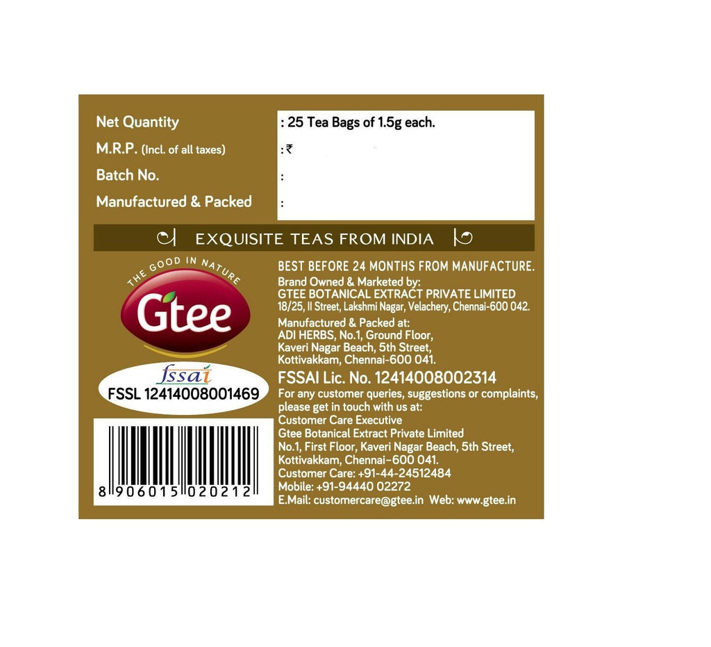 Gtee Green Tea Bags - Ginseng | Grocsy