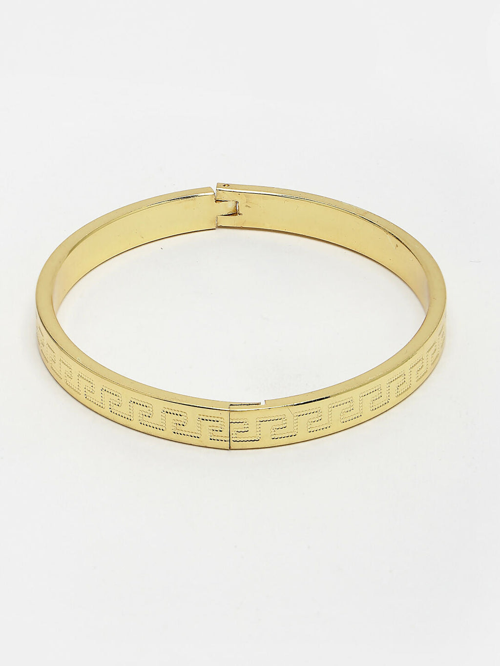 NVR Men's Set of 2 Gold & Black Rhodium-Plated Stainless Steel Kada Bracelet