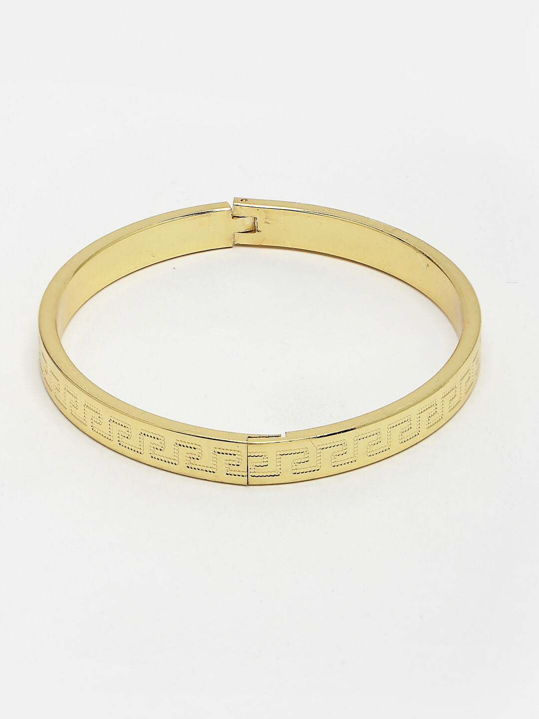 NVR Men's Set of 2 Gold & Black Rhodium-Plated Stainless Steel Kada Bracelet