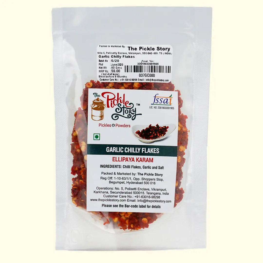 The Pickle Story Garlic Chilli Flakes | Grocsy