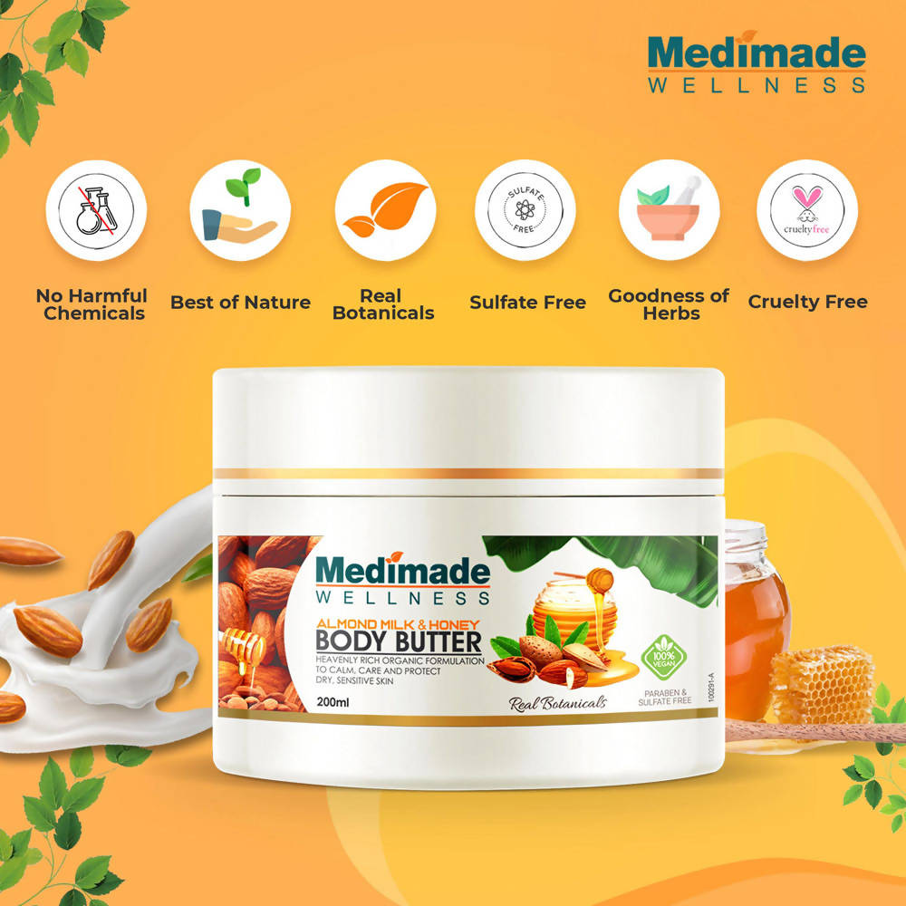 Medimade Wellness Almond Milk & Honey Body Butter | Grocsy