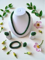 Inhanns Rangshine 4-In-1 Crystal Glam Set - Handmade - Dark Green | Grocsy