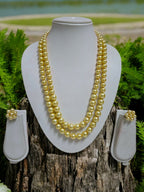 Inhanns Everyday Workwear Pearl Set (Double Layered Pearls) - Yellow | Grocsy