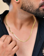VOJ Men's Gold-Polished Thick Snake Chain | Grocsy