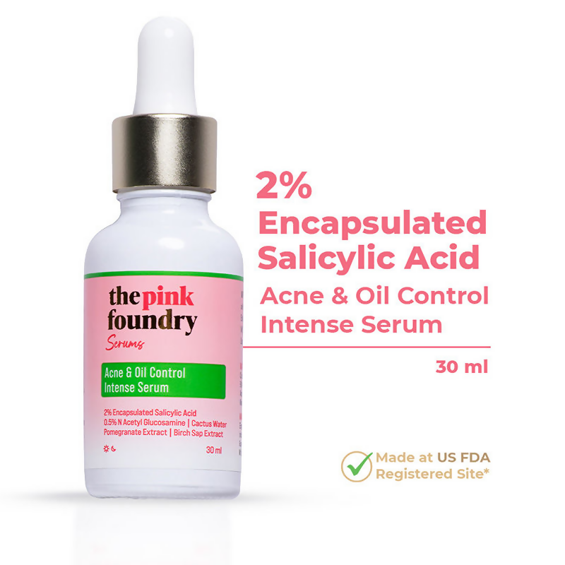 The Pink Foundry Acne & Oil Control Intense Face Serum with 2% Salicylic Acid | Grocsy