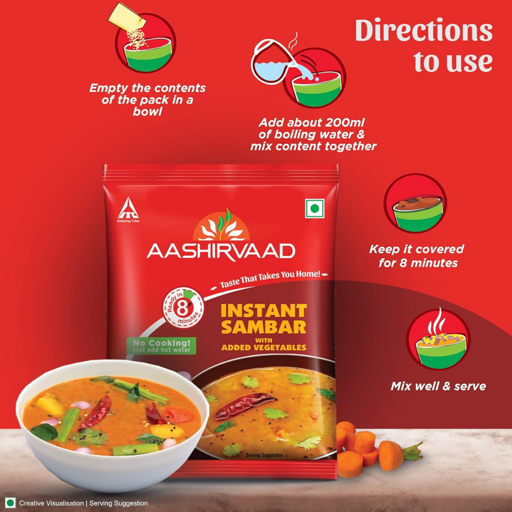 Aashirvaad Instant Sambar - With Added Vegetables | Grocsy