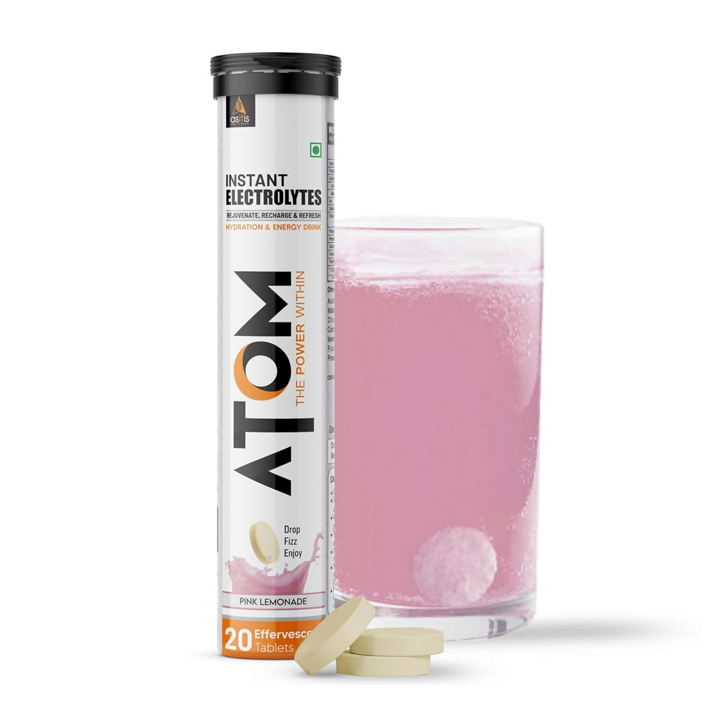 As-It-Is Atom Electrolyte Effervescent Tablet Pink Lemonade | Grocsy
