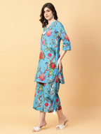 Joban Fashion Black Cotton Printed & Hand Work Co-ord Set | Grocsy