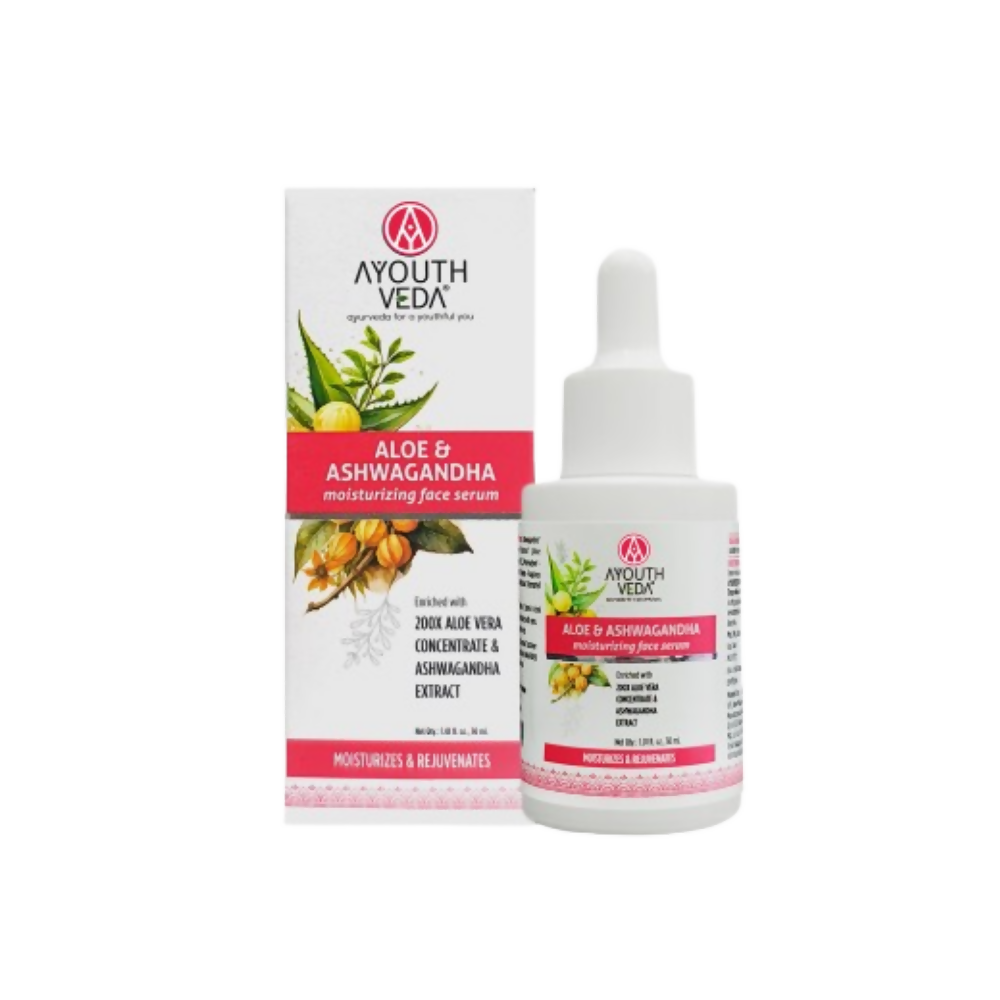 Ayouthveda Aloe & Ashwagandha Moiturizing Face Serum | Grocsy
