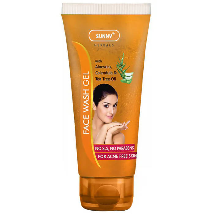 Bakson's Sunny Herbals Face Wash Gel With Aloevera, Calendula & Tea Tree Oil | Grocsy