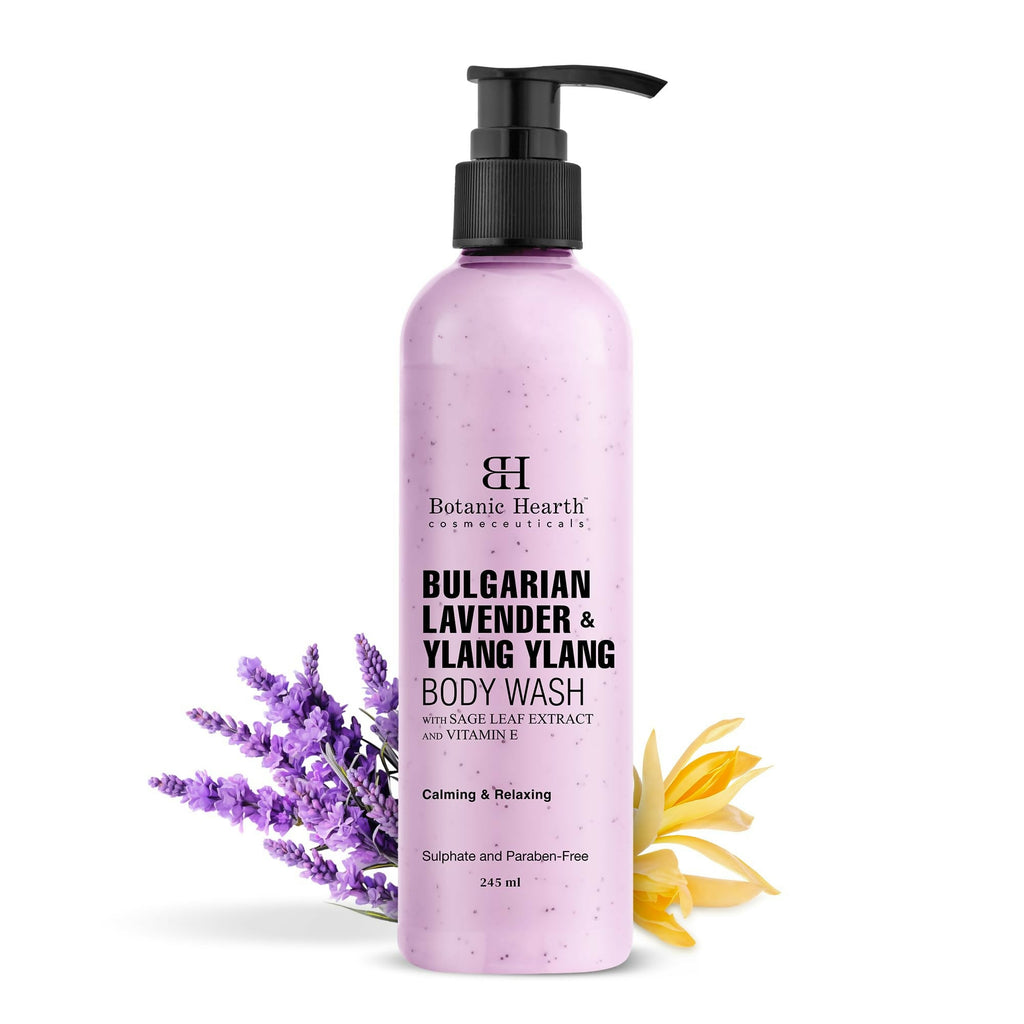 Botanic Hearth Bulgarian Lavender & Ylang Ylang Body Wash with Vitamin E, Sage Leaf Extracts | Grocsy