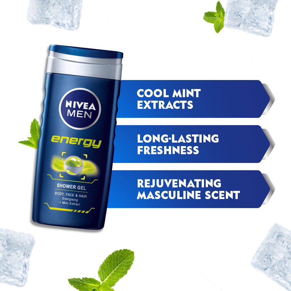 Nivea Men Energy Shower Gel With Mint Extracts | Grocsy