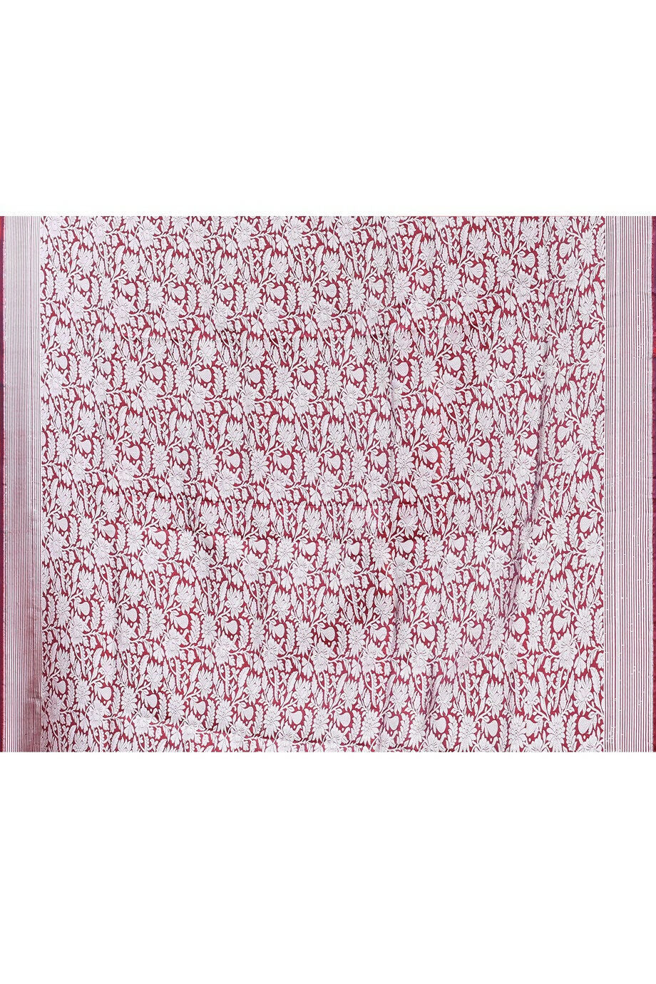 Joban Fashion Maroon Red Colour Banarasi Katan Pure Handloom Banarasi Silk Saree | Grocsy
