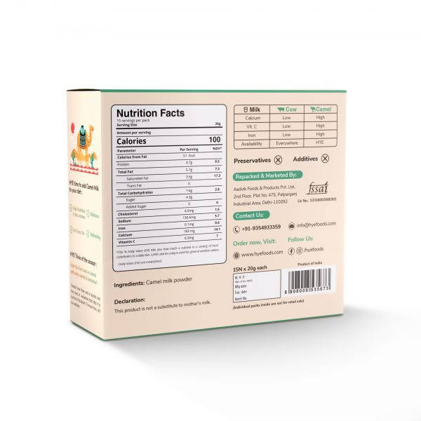 Hye Foods Camel Milk Powder Sachets | Grocsy