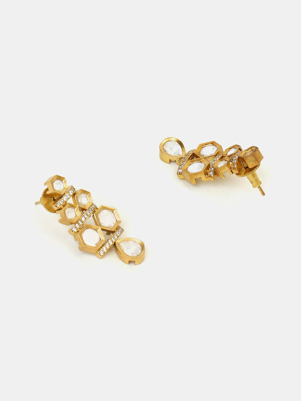 Ruby Raang 3-Layered Neck Piece With Earrings | Grocsy