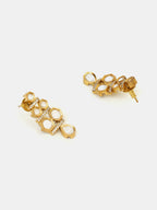 Ruby Raang 3-Layered Neck Piece With Earrings | Grocsy