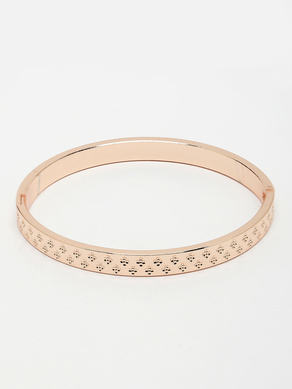 NVR Men's Rose Gold Stainless Steel Kada Bracelet