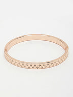 NVR Men's Rose Gold Stainless Steel Kada Bracelet