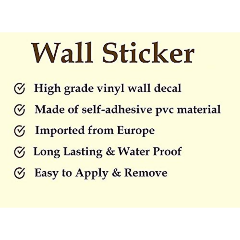 Walltech Combo of 4 Wall Stickers | Grocsy