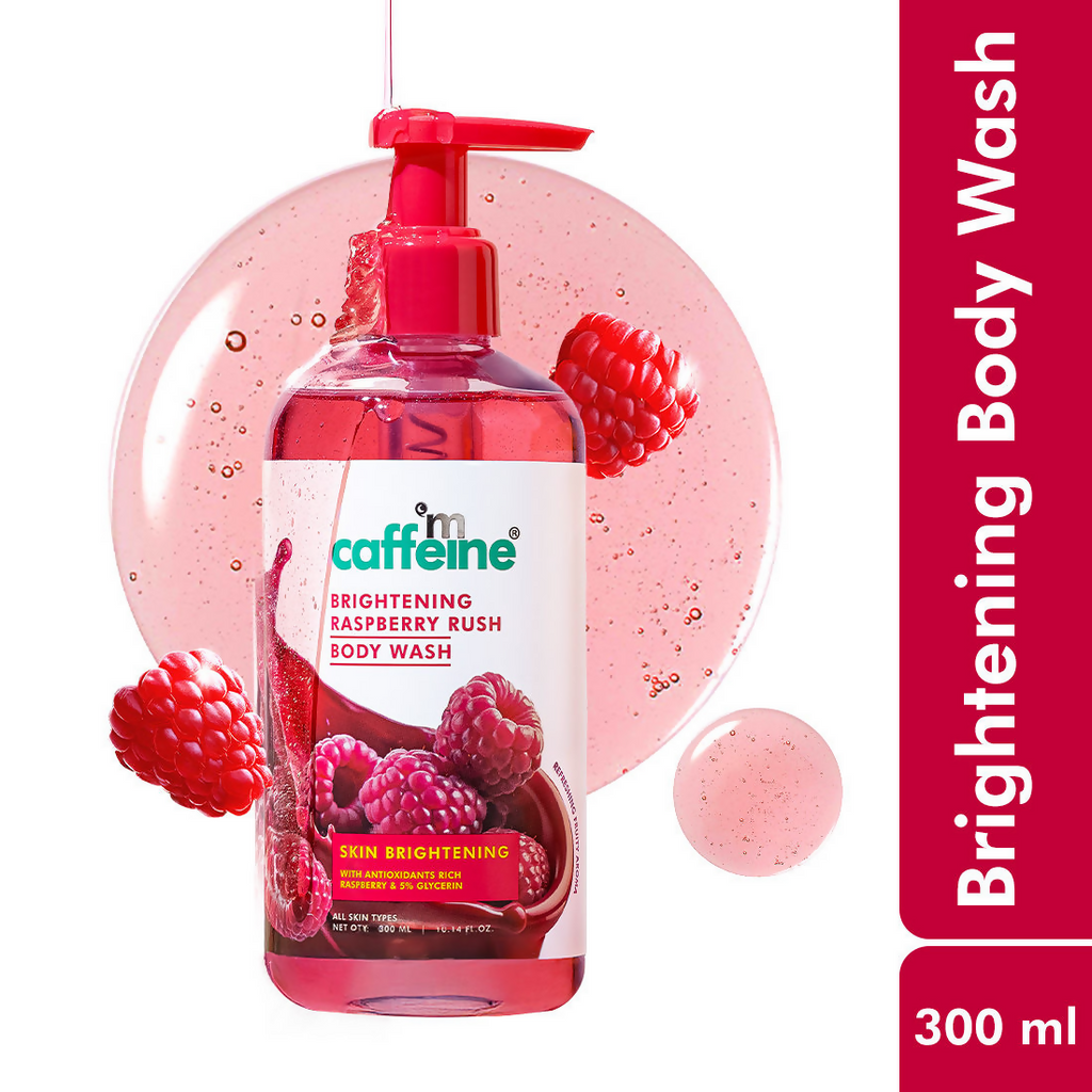 mcaffeine Brightening Raspberry Rush Body Wash For Brighter Glowing Skin | Grocsy