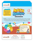Braintastic Educational Game: Math Master (6-99 Years) Write & Wipe Reusable Activity Sheets with Free Puzzle for Kids | Grocsy