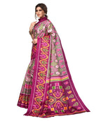 Vamika Purple Printed Art Silk Saree | Grocsy