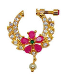 Multicolor AD Floral Nose Ring | Grocsy