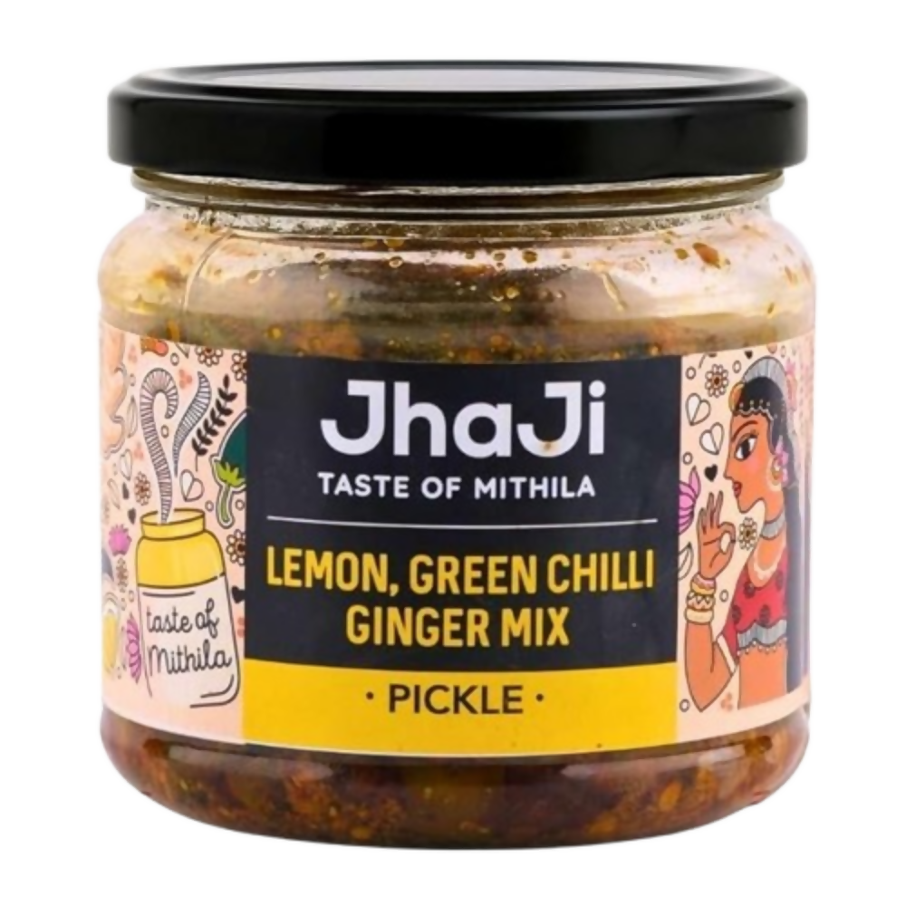 Jhaji Store Lemon, Ginger & Green Chilli Pickle | Grocsy