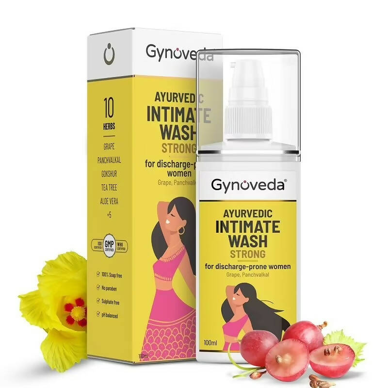 Gynoveda Intimate Wash Strong For White Discharge | Grocsy
