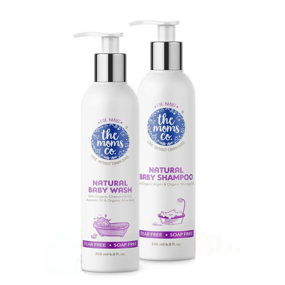 The Moms Co Natural Tear-Free Cleaning Bundle For Baby | Grocsy