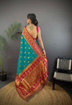 Joban Fashion Red Butti Banarasi Silk Sarees | Grocsy
