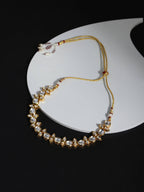 Gold-Toned White Brass Gold-Polished Necklace - Ruby Raang | Grocsy