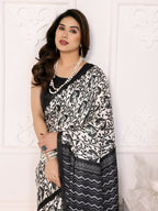 Designer Partywear White Khadi Fancy Saree - Kanak | Grocsy