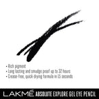 Lakme Absolute Explore Eye Pencil - Mysterious Black | Grocsy