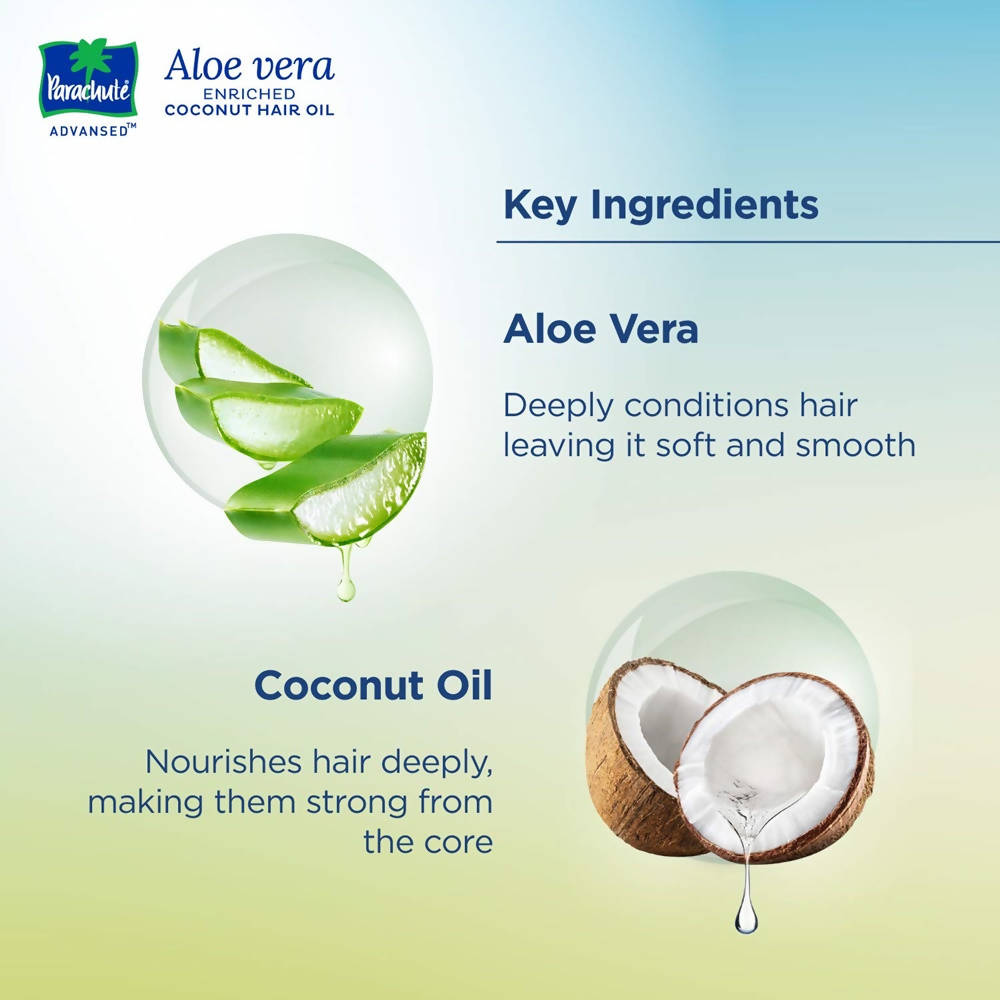 Parachute Advansed Aloe Vera Enriched Coconut Hair Oil | Grocsy