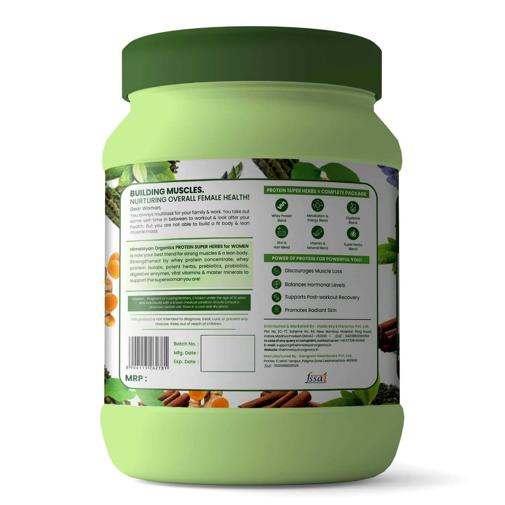 Himalayan Organics Protein Super Herbs Women Powder Chocolate Flavour | Grocsy