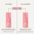 Foxtale Purify & Glow Cleanser + Mask With French Pink Clay & Sodium | Grocsy