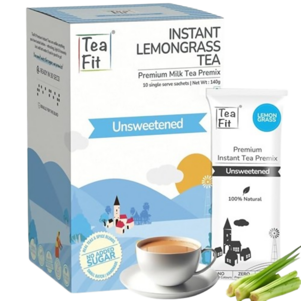 TeaFit Premium NO SUGAR Instant Lemongrass Tea Premix | Grocsy