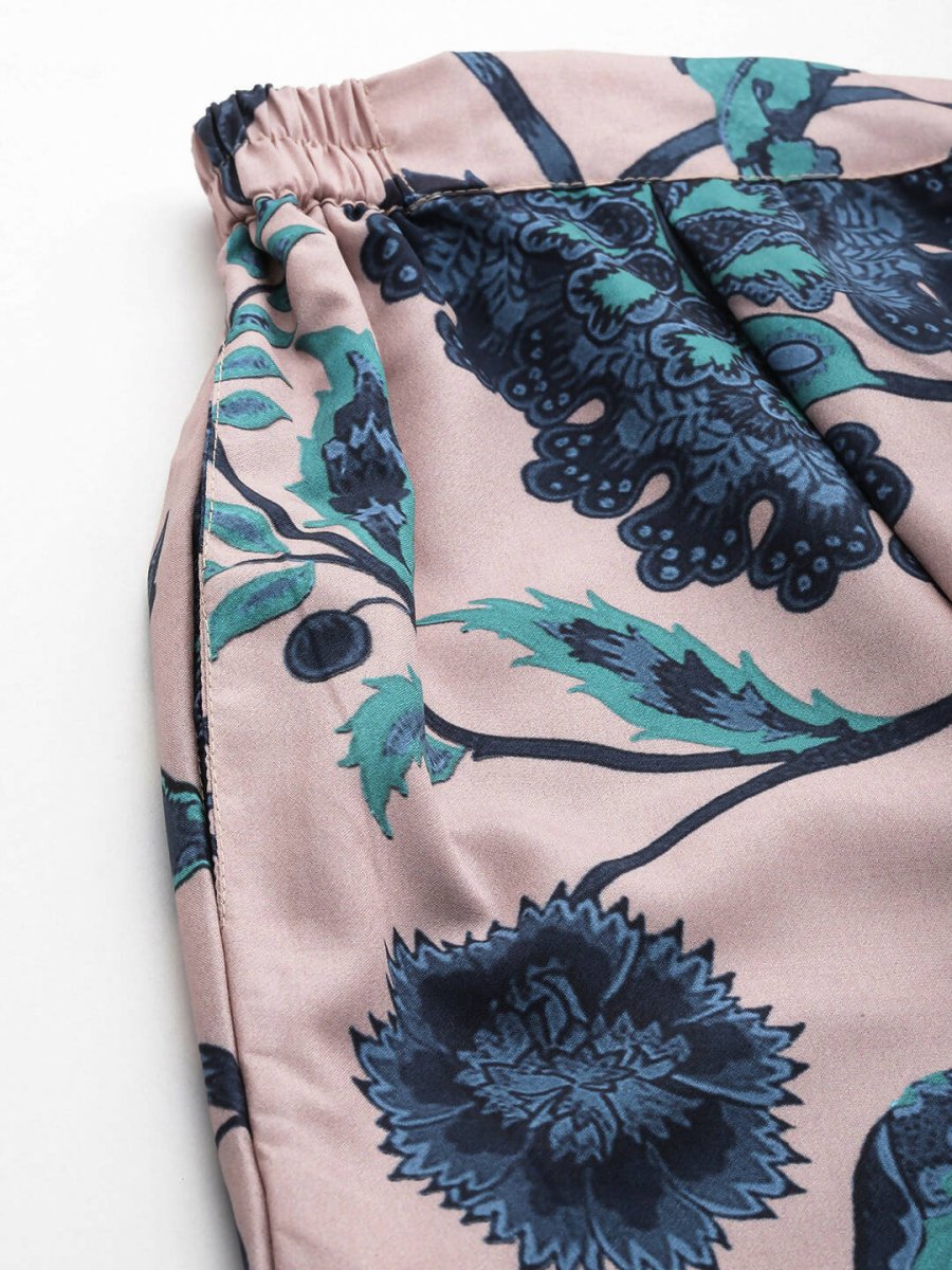 Ahalyaa Women's Traditional Wear Co-ods - Tan | Grocsy