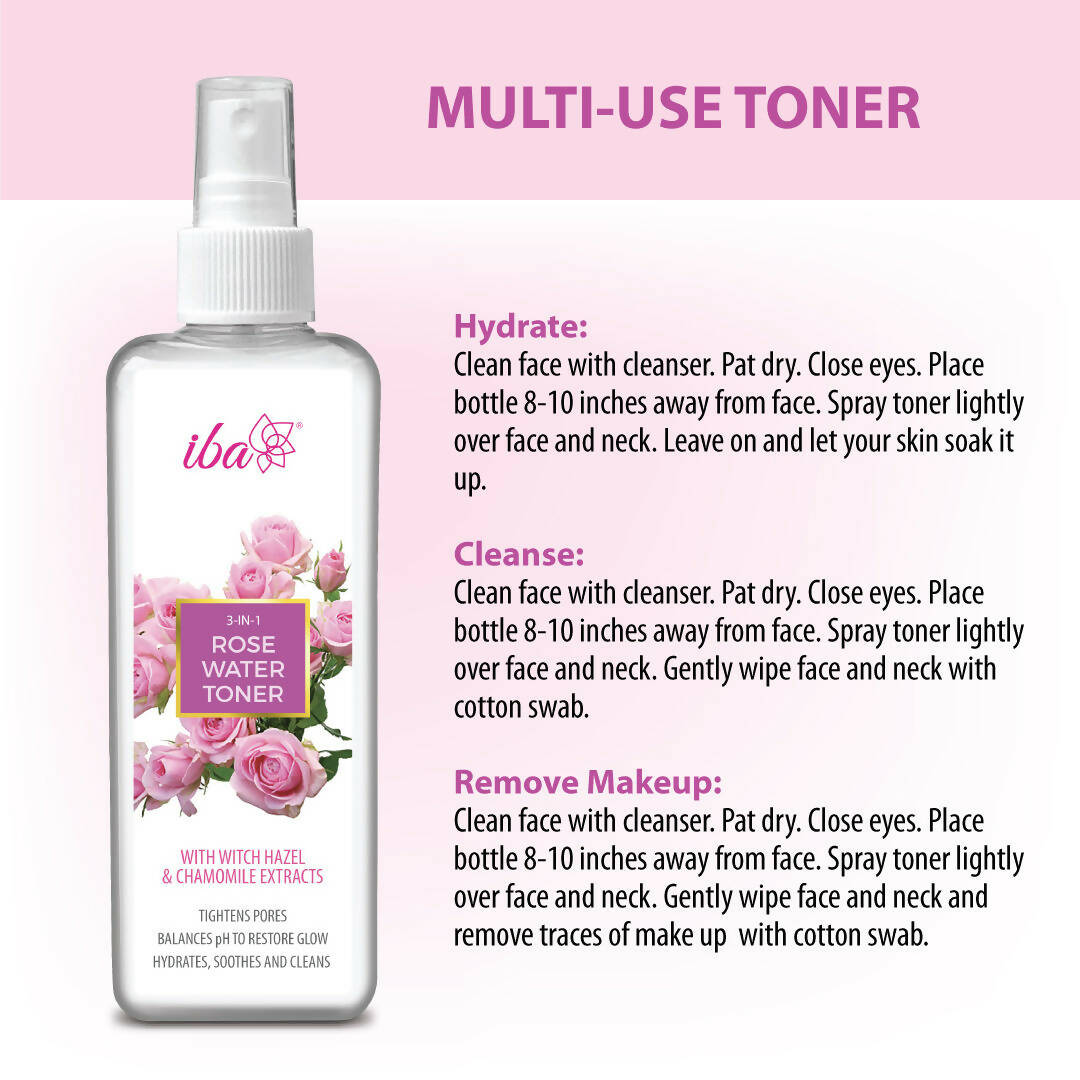 Iba 3-in-1 Rose Water Toner | Grocsy