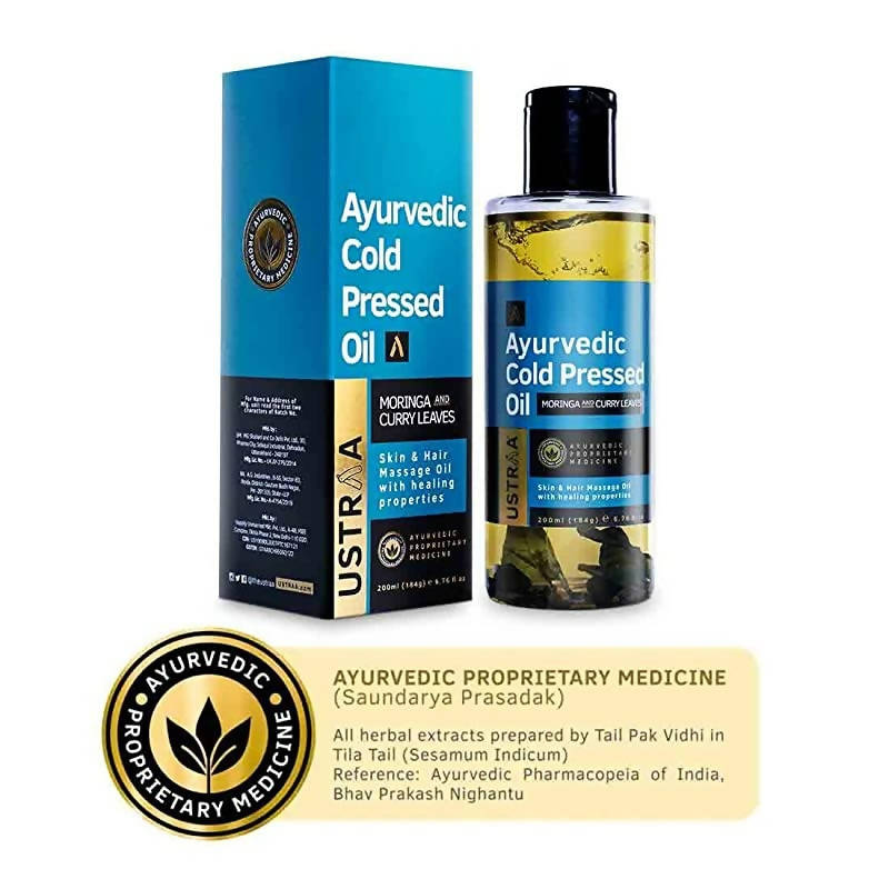 Ustraa Moringa and Curry Leaves Ayurvedic Cold Pressed Oil | Grocsy