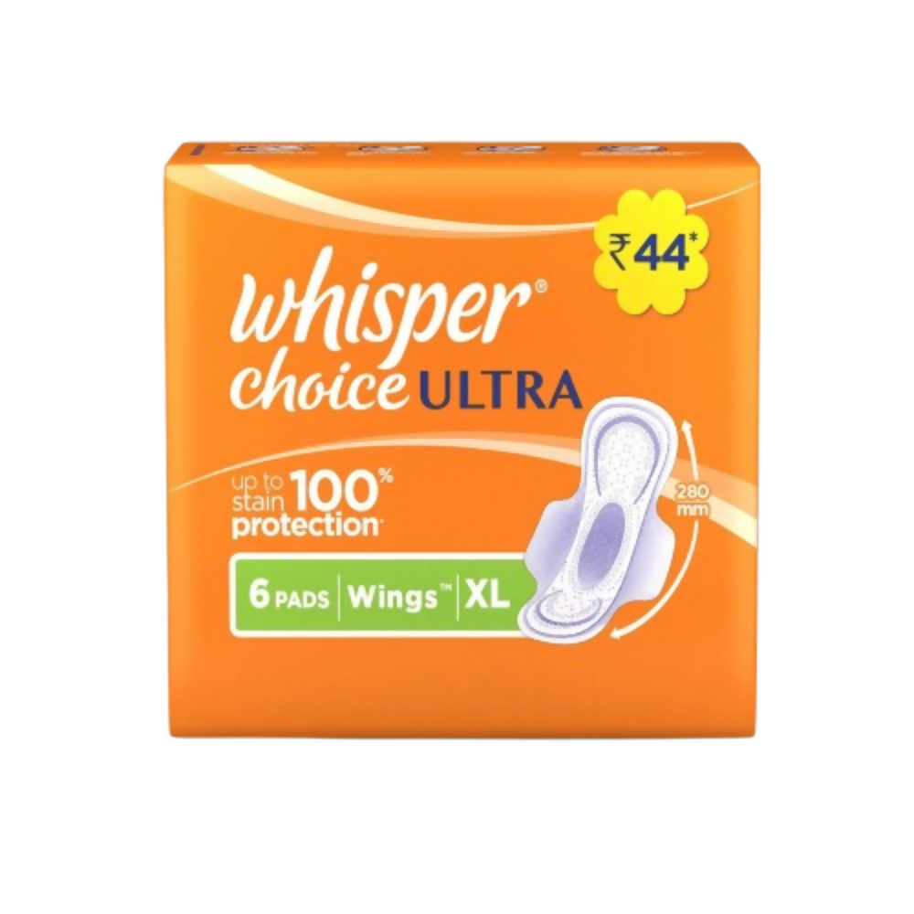 Whisper Choice Ultra Sanitary Pads Large Size | Grocsy
