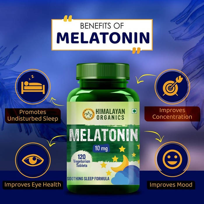 Himalayan Organics Melatonin 10 mg Vegetarian Tablets | Grocsy