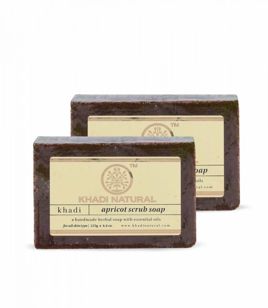 Khadi Natural Herbal Apricot Scrub Soap | Grocsy