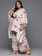 Ahalyaa Women's Traditional Wear Co-ords - Beige | Grocsy