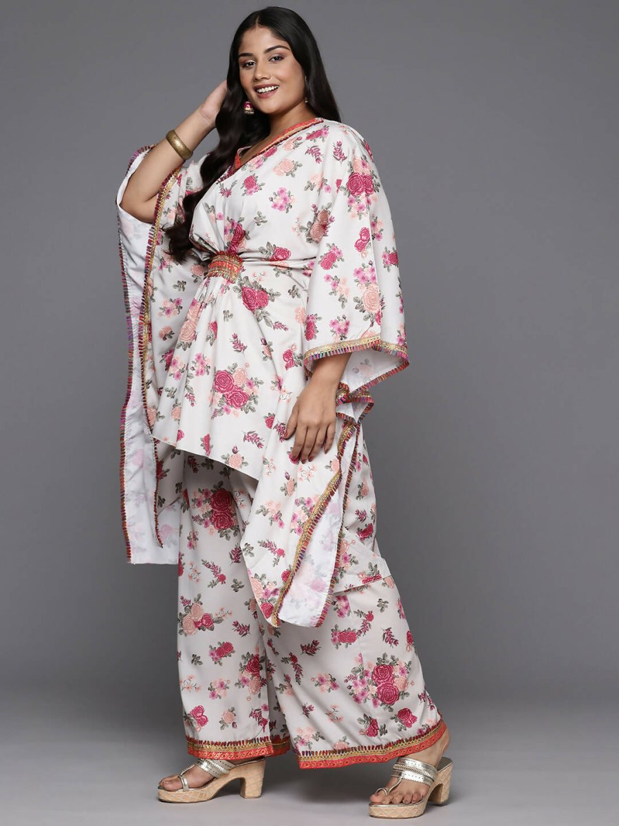 Ahalyaa Women's Traditional Wear Co-ords - Beige | Grocsy