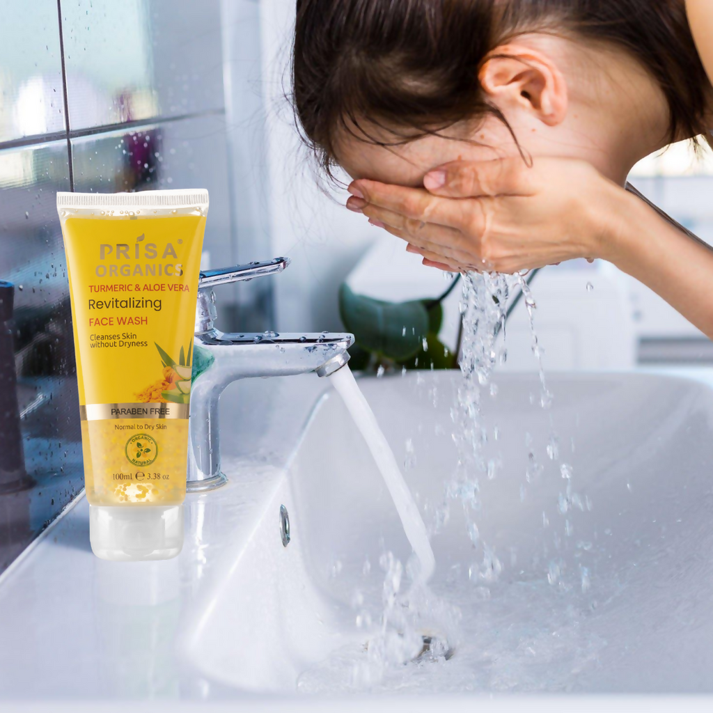 Prisa Organics Turmeric & Aloevera Revitalizing Face Wash | Grocsy