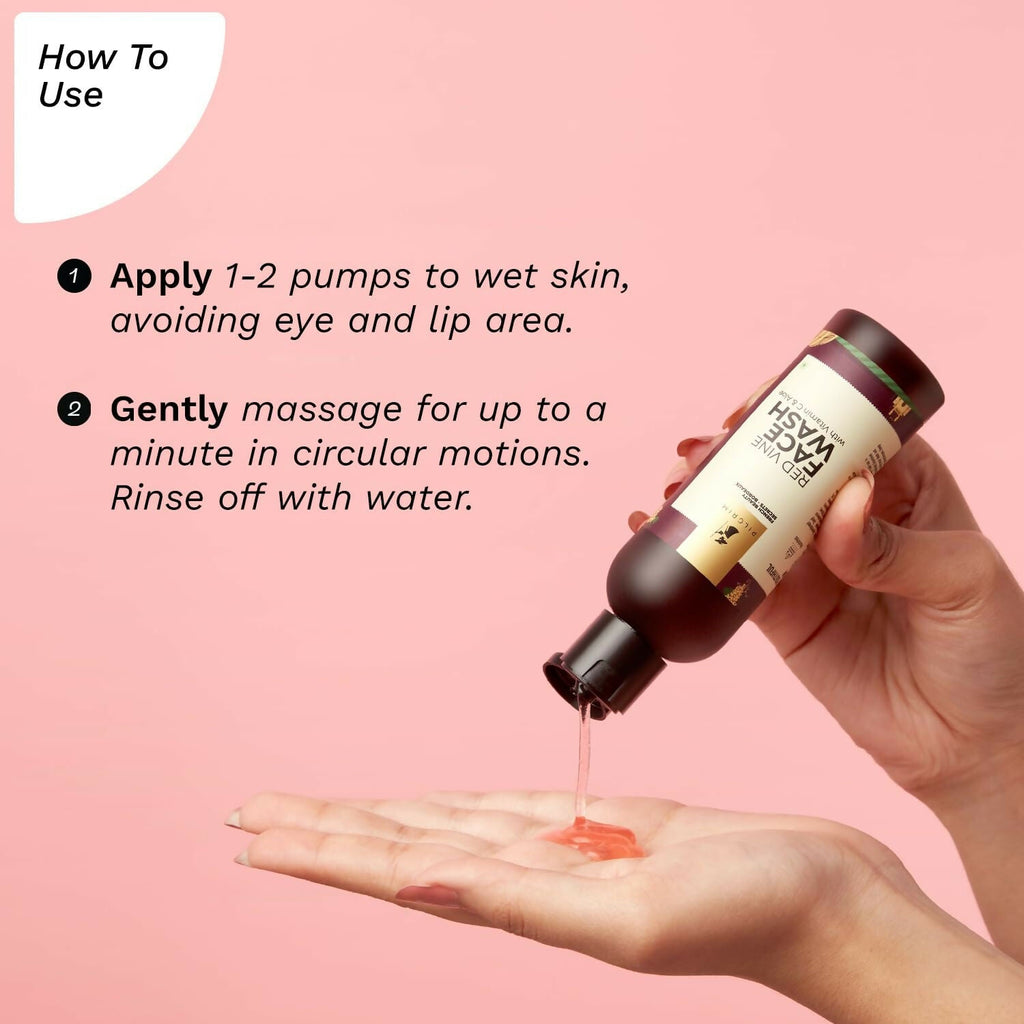 Pilgrim French Red Vine Face Wash with Vitamin C & Aloe For Anti Ageing & Dark Spots | Grocsy