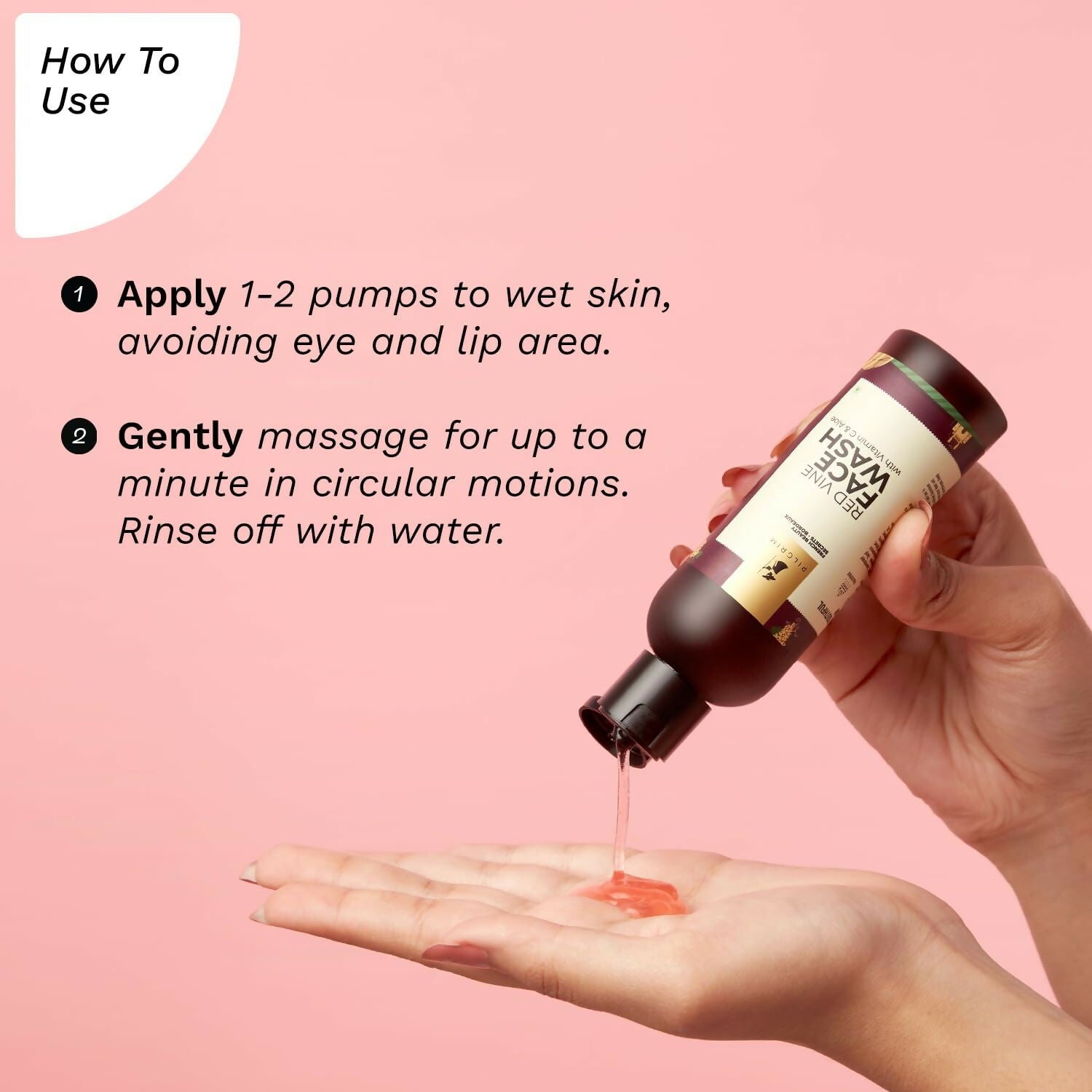Pilgrim French Red Vine Face Wash with Vitamin C & Aloe For Anti Ageing & Dark Spots | Grocsy